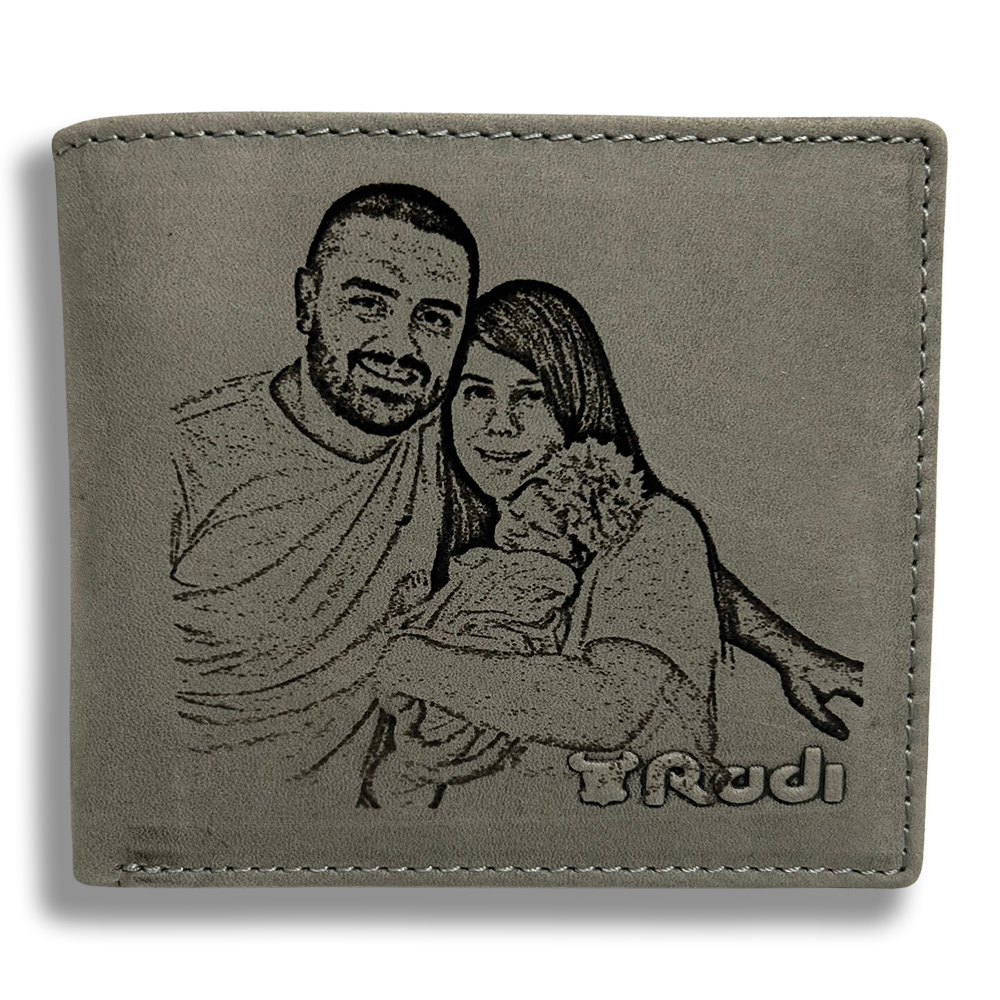 ארנק לגבר עם חריטה